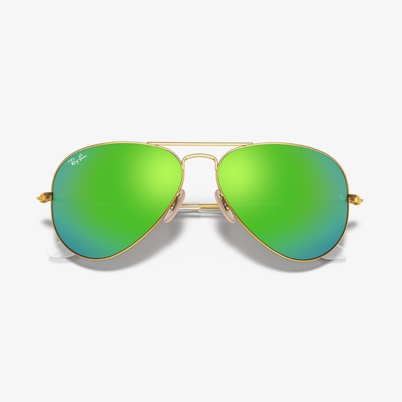 Ray-Ban 3025 Aviator Green Flash Mirror Lenses - Picture 6 of 9